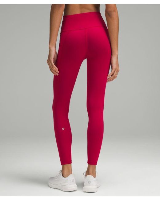 lululemon athletica Pink – Wunder Train High-Rise Tight Leggings With Pockets – 25" – – Size 4
