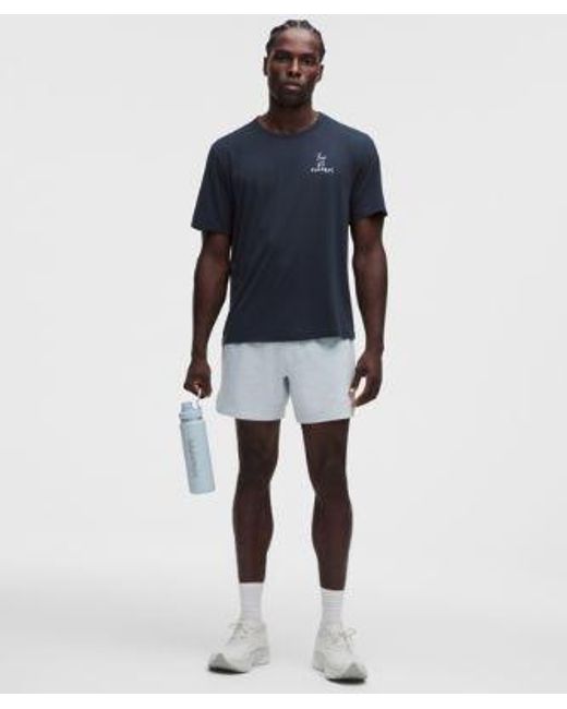 lululemon athletica Blue Mile Maker Mesh Short-Sleeve Shirt for men