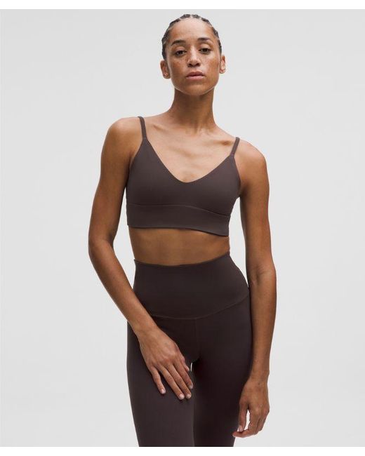 lululemon athletica Brown Focuser Scoop-Neck Bra Nulu