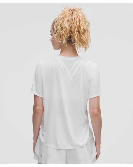 lululemon athletica White Fast And Free Short-Sleeve Shirt