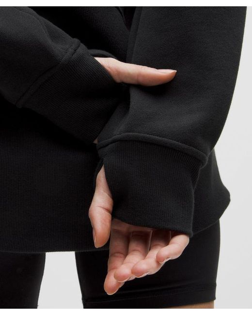 lululemon athletica Black Scuba Oversized Funnel-Neck Half Zip
