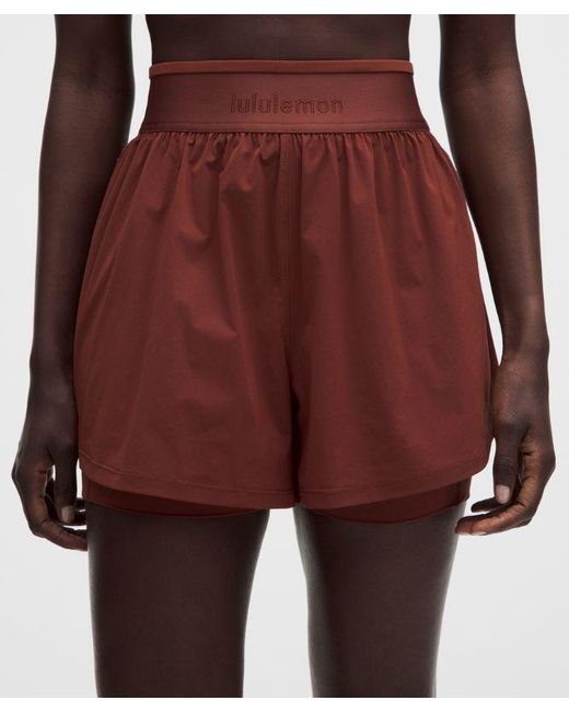 lululemon athletica Red License To Train Super-High-Rise Lined Short 3.5"