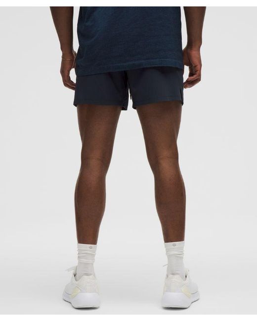 lululemon athletica Blue License To Train Linerless Short 5" for men