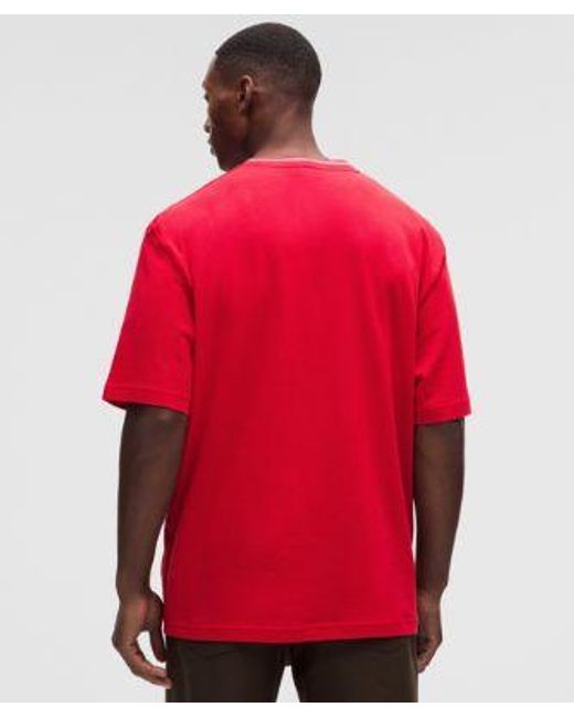 lululemon athletica Red – -Knit Jersey Short-Sleeve Shirt – /Neon – Size Large for men