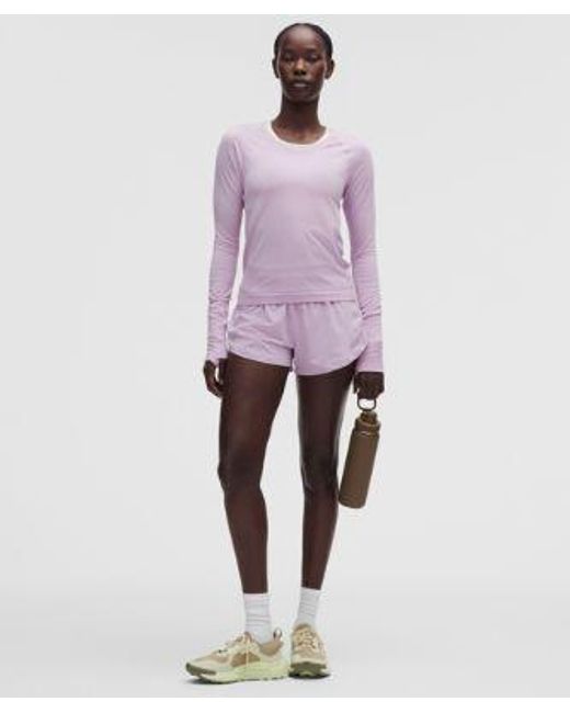 lululemon athletica Purple – Swiftly Tech Long-Sleeve Shirt 2.4 Waist Length – – Size 4