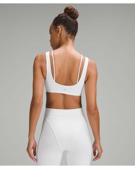lululemon athletica White Everlux Front Cut-out Train Bra Light Support, B/c Cup