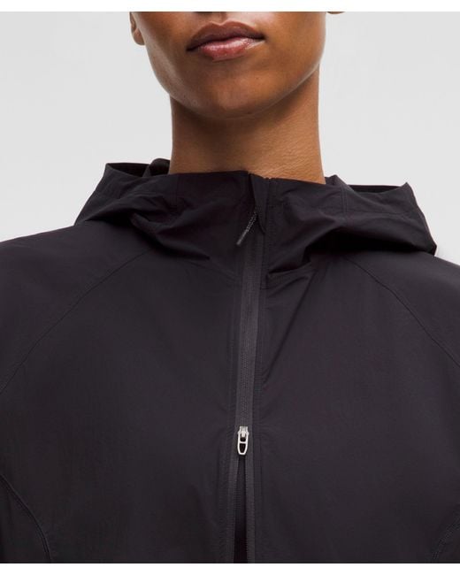 lululemon athletica Black Translucent Hooded Jacket