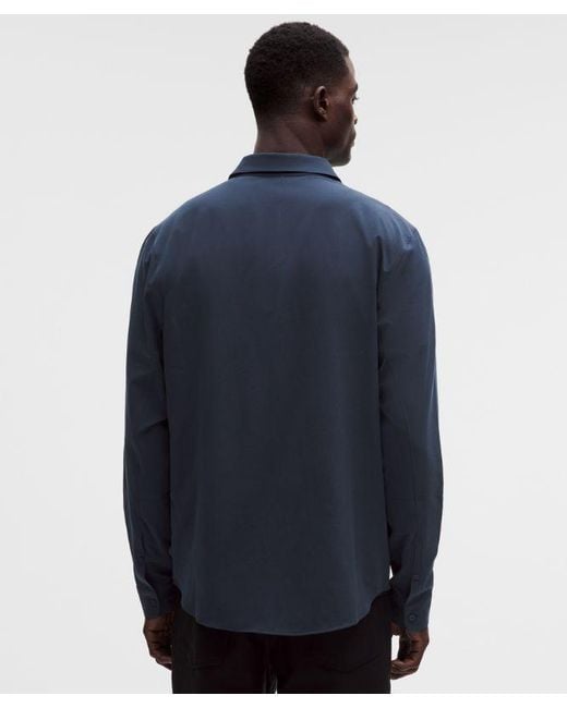 lululemon athletica Blue – New Venture Long-Sleeve Shirt Slim-Fit – – Size Large for men