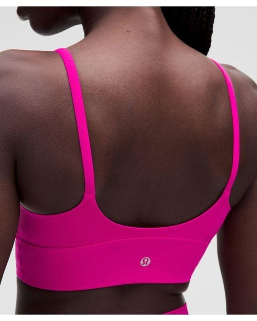 lululemon athletica Pink Focuser Scoop-Neck Bra Nulu
