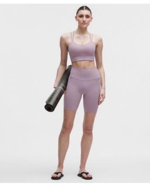 lululemon athletica Purple – Like A Cloud Longline Sports Bra Light Support, B/C Cup – /Pastel – Size 16
