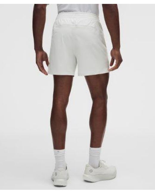 lululemon athletica White Pace Breaker Linerless Short 5" for men
