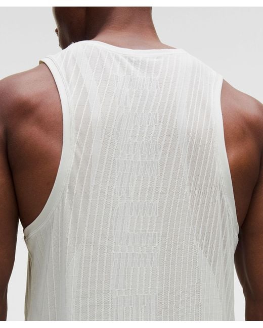 lululemon Fast And Free Airflow Running Tank in White for Men | Lyst