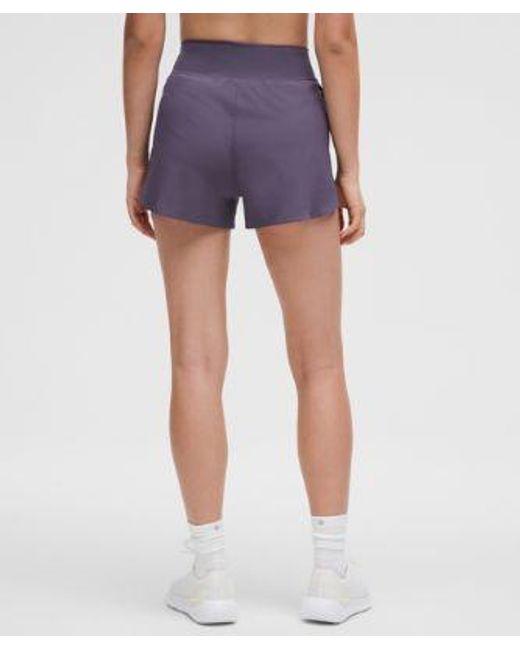 lululemon athletica Blue Fast And Free Reflective High-Rise Classic-Fit Shorts 3"