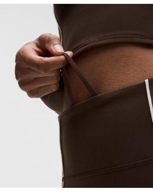 lululemon athletica Brown – Wunder Train No-Line Piped High-Rise Tight Leggings – 25" – – Size 4