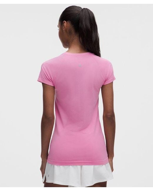 lululemon athletica Pink – Swiftly Tech Short-Sleeve Shirt 2.4 Hip Length – – Size 4