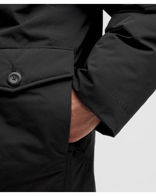 lululemon athletica Black Cold Weather 700-Down-Fill Parka for men