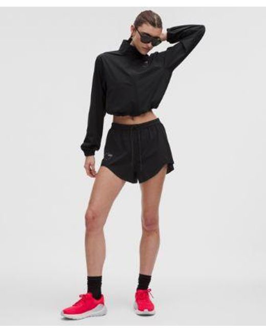 lululemon athletica Black Mile Maker Run Crew Graphic Cinch-Hem Jacket