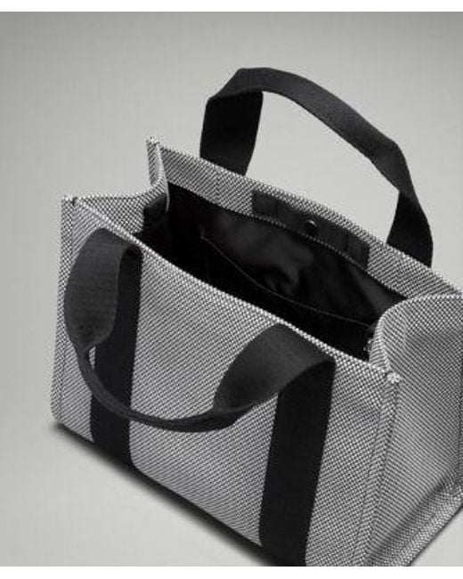 lululemon athletica Black Two-Tone Canvas Mini Tote Bag 4.5L