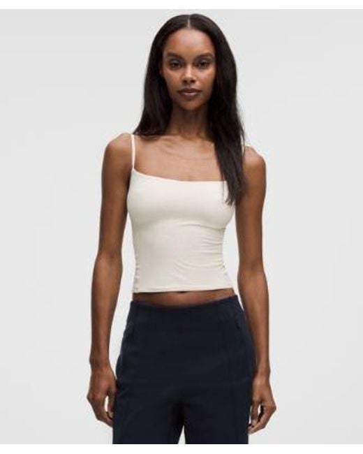 lululemon athletica White Wundermost Ultra-Soft Nulu Spaghetti-Strap Adjustable Cami