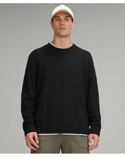 lululemon athletica Black Relaxed-Fit Knit Sweater for men