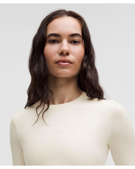 lululemon athletica Natural Wundermost Ultra-Soft Nulu Crewneck Long-Sleeve Shirt