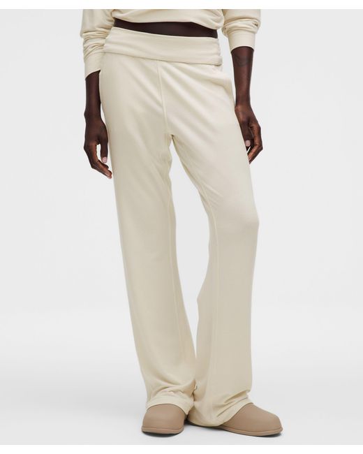 lululemon athletica Natural Becalm Mid-Rise Flared Pant