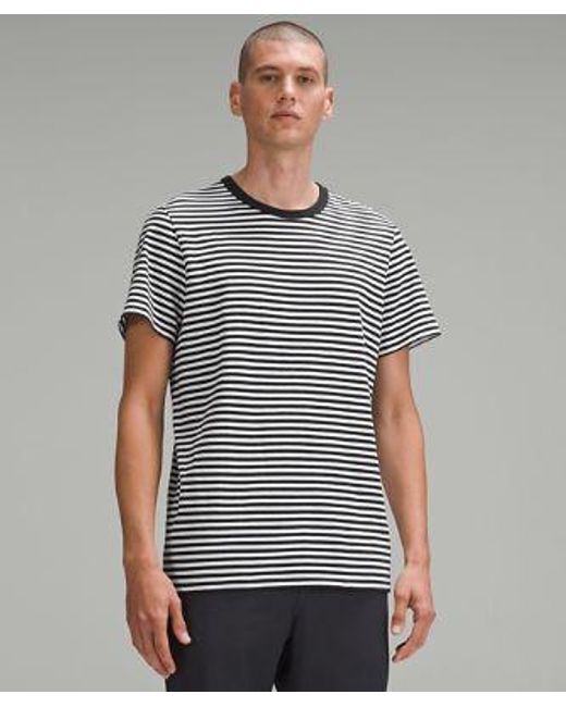 lululemon athletica Gray – 'Organic Classic-Fit T-Shirt – / – for men