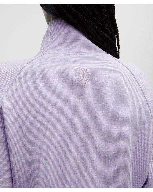 lululemon athletica Purple Scuba Cropped Funnel-Neck Half Zip