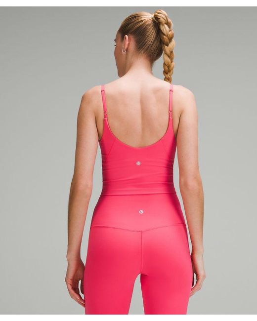 lululemon athletica Pink Aligntm Cropped Cami Tank Top A/b Cup