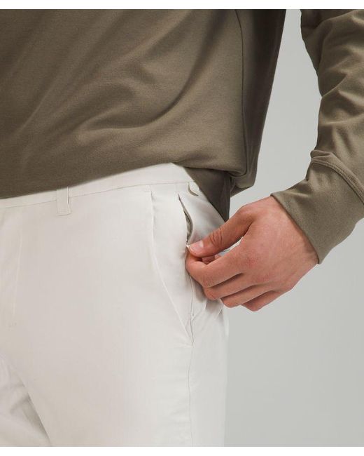 lululemon athletica Gray Commission Slim-fit Trousers Warpstreme - 32" - Color White - Size 29 for men