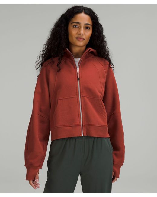 lululemon athletica Red Scuba Oversized Full Zip