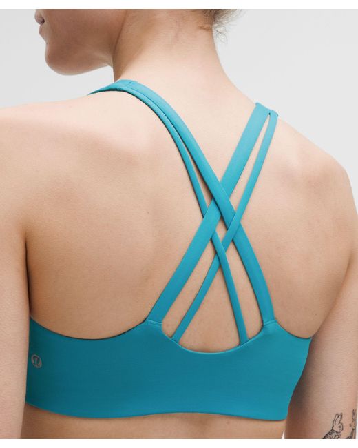 lululemon athletica Blue Energy Bra Medium Support, B-D Cups Evolve