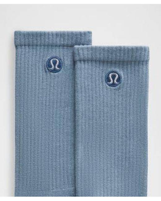 lululemon athletica Blue – Daily Essential Crew Socks 3 Pack – – Size Medium