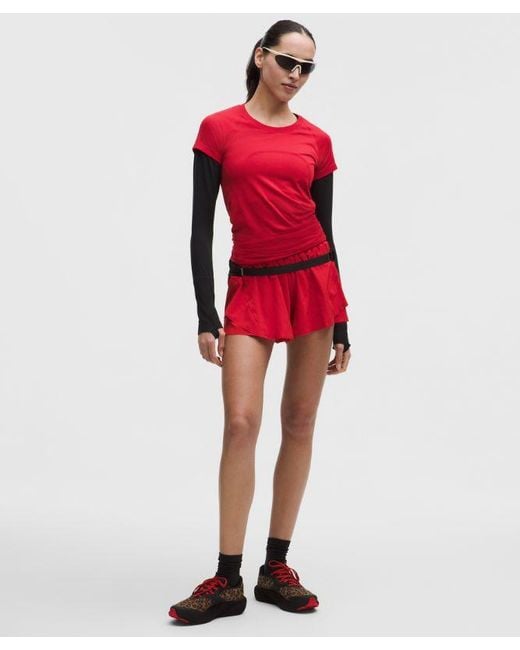 lululemon athletica Red – Swiftly Tech Short-Sleeve Shirt 2.0 Hip Length – – Size 16