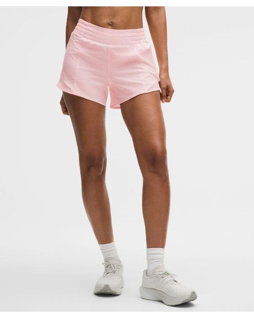 lululemon athletica Red Hotty Hot High-Rise Lined Short 4"
