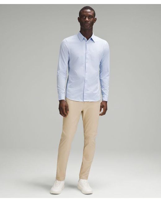 lululemon athletica New Venture Slim-fit Long-sleeve Shirt - Color Blue/pastel - Size 3xl for men