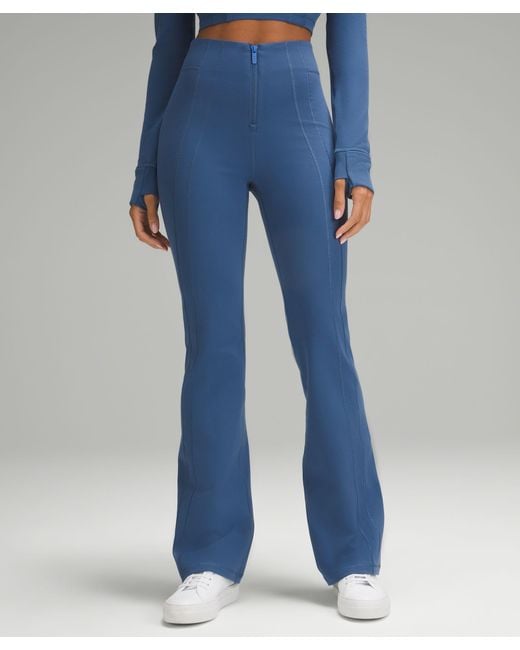 lululemon athletica Blue Define Zip-front High-rise Flared Pants