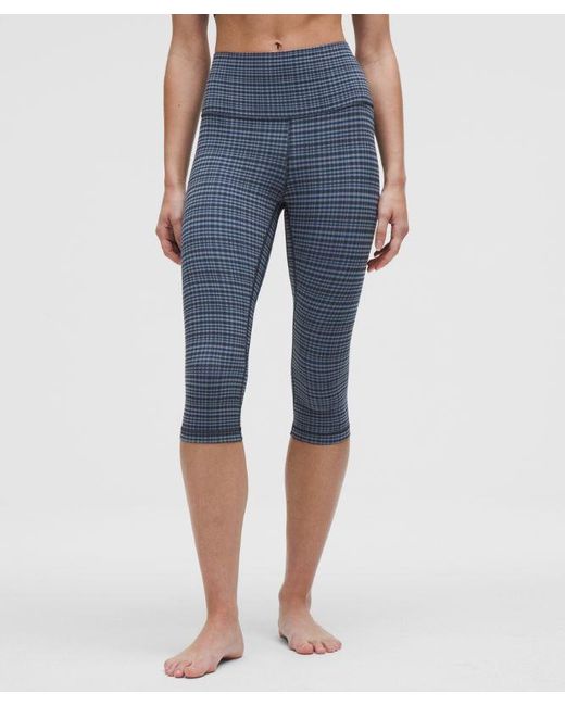 lululemon athletica Blue Align High-Rise Crop 17"