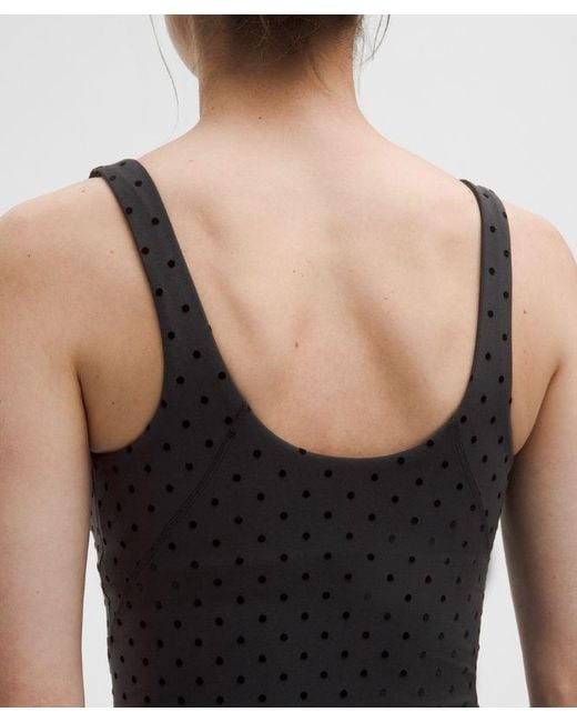 lululemon athletica Black – Align Tank Top Light Support, A/B Cup Flocked – – Size 4