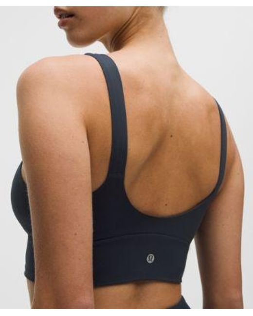 lululemon athletica Blue Focuser V-Neck Bra