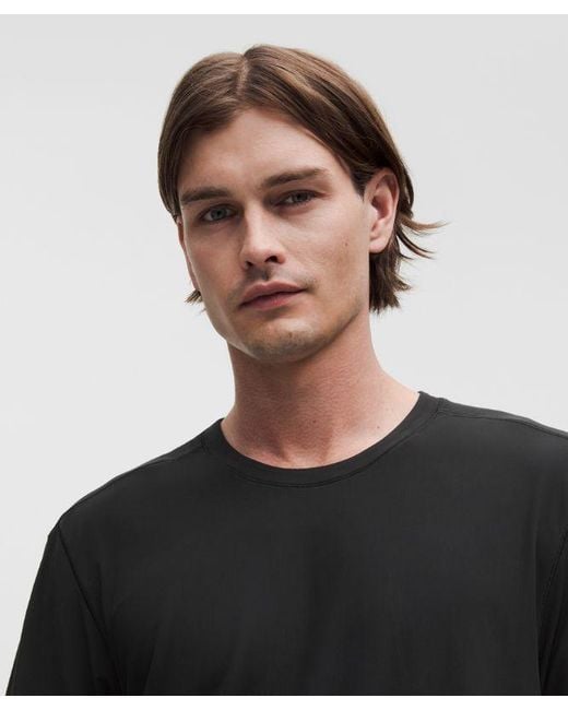 lululemon athletica Black Brushed Yoga Crewneck T-Shirt for men