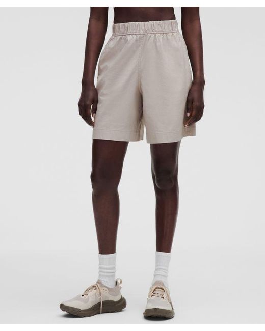 lululemon athletica Natural Lululinen High-Rise Relaxed-Fit Short 7"