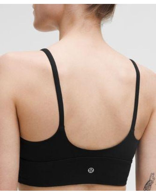 lululemon athletica Black – Focuser Scoop-Neck Sports Bra Nulu Light Support, A/B Cup – – Size Large