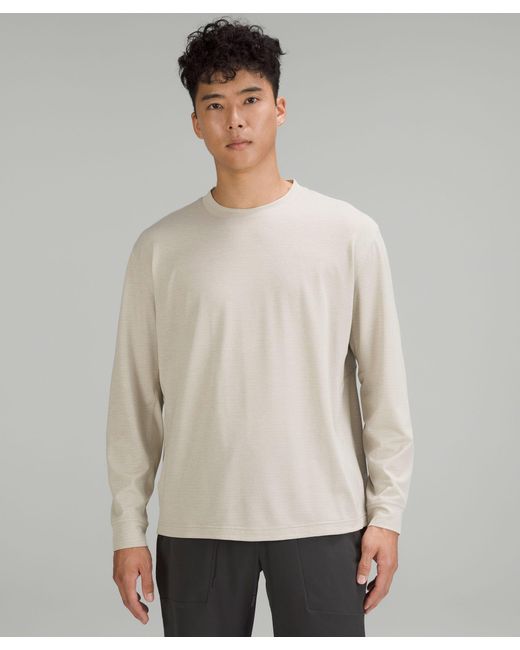 lululemon athletica Gray Relaxed-fit Training Long Sleeve Shirt Online Only for men