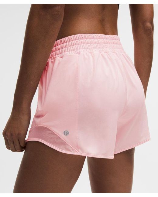 lululemon athletica Red Hotty Hot High-Rise Lined Short 4"