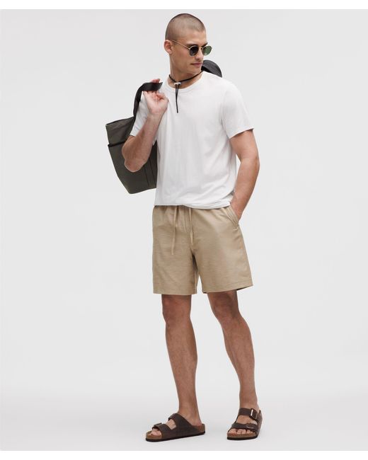 lululemon athletica Natural Lululinen Pull-On Short 7" for men