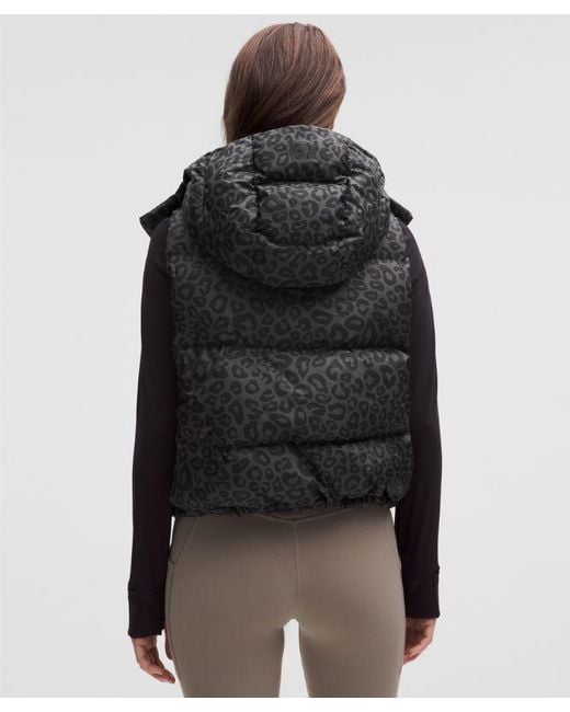 lululemon athletica Black Wunder Puff 600-Down-Fill Cropped Vest