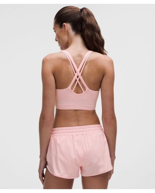 lululemon athletica Pink Energy Longline Bra Medium Support, B-D Cups