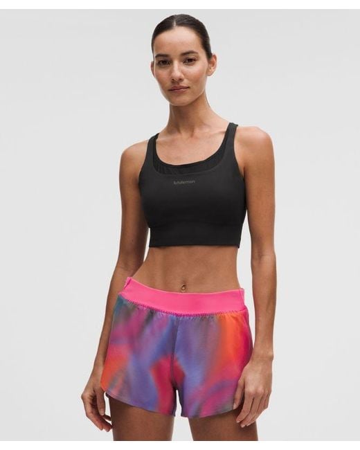 lululemon athletica Red Energy Longline Bra With Storage Evolve