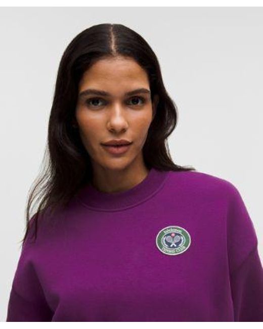 lululemon athletica Purple – Big Cozy Ultra-Oversized Pullover Hoodie Tennis Club – – Size Medium